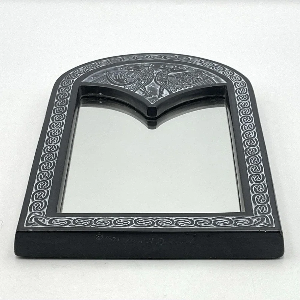 Vintage 1983 Facsimiles Ltd Celtic Mirror D14 Book of Kells Lion Ox Wall Decor